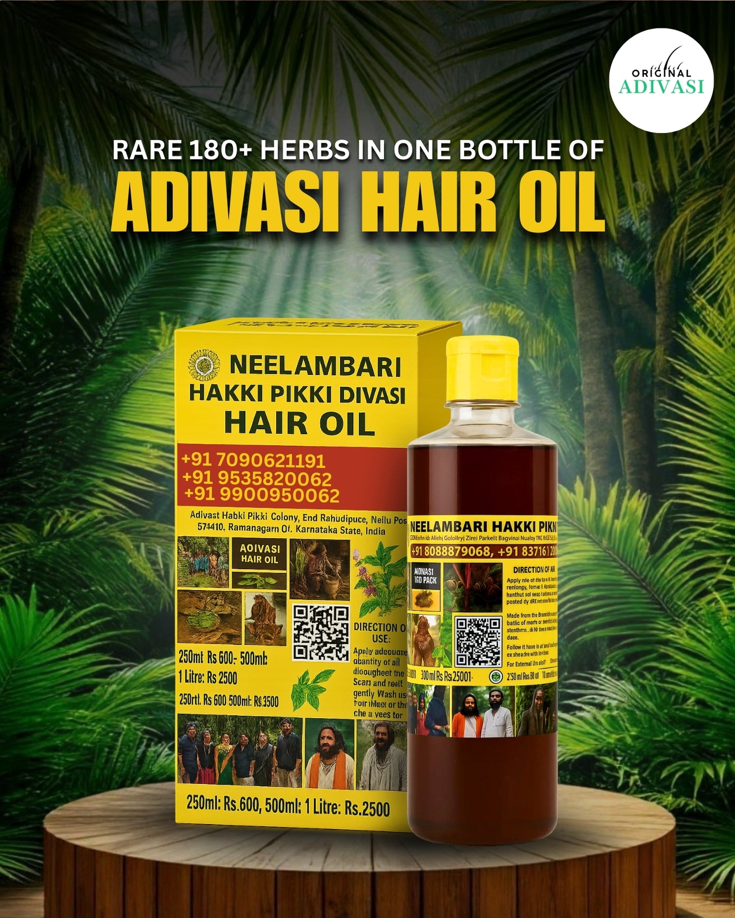 Neelambari Hakki Pikki Original Adivasi Oil (REAL MANUFACTURER FROM DIRECT SOURCE)